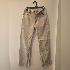 Calvin Klein Straight Leg Jeans Beige Neutral Denim High Rise Size W26